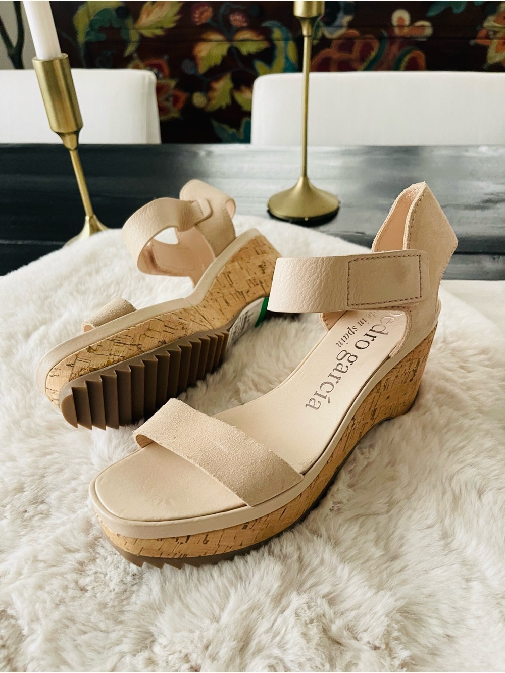 Pedro garcia frances cork wedge heel sandals NEW euro 41